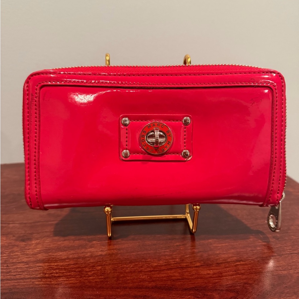 Marc by Marc Jacobs Red Patent Leather Wallet